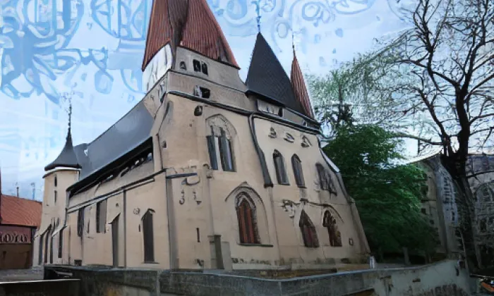 Kostel svatého Mikuláše (Lískovice) – akvarel