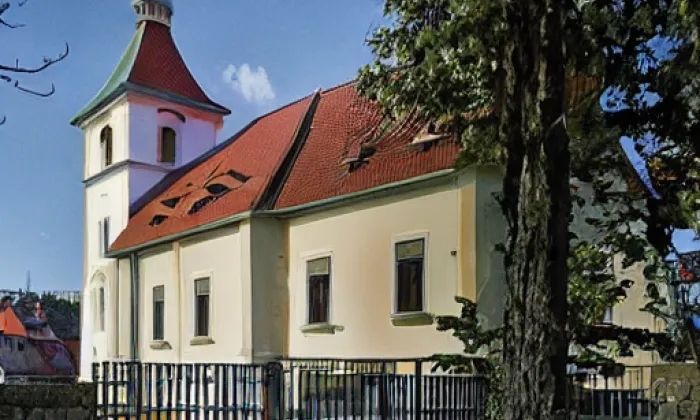 Kostel svatého Mikuláše (Měcholupy) – noc