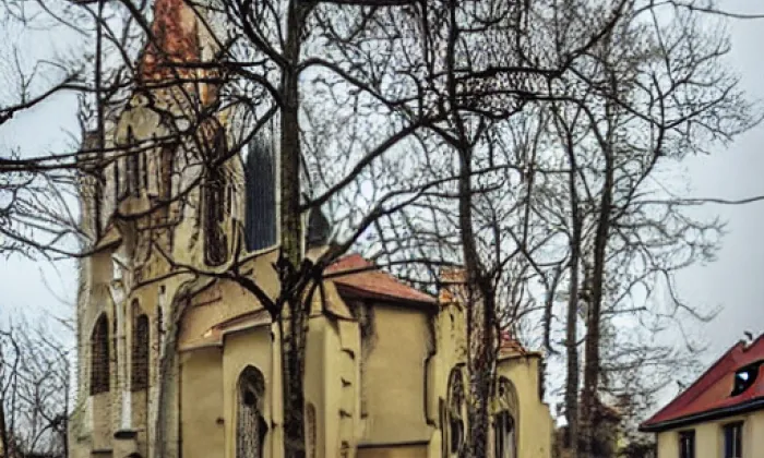 Kostel svatého Mikuláše (Nepomyšl) – noc