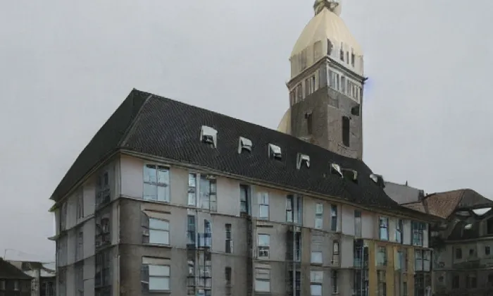 Kostel svatého Mikuláše (Police) – akvarel