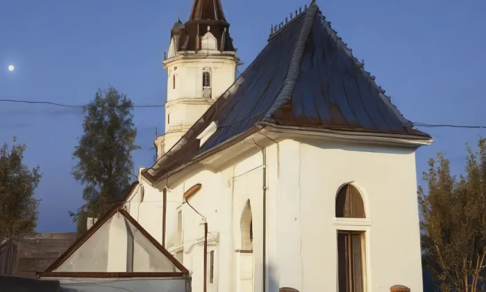 kostel svatého Mikuláše (Poruba) – noc
