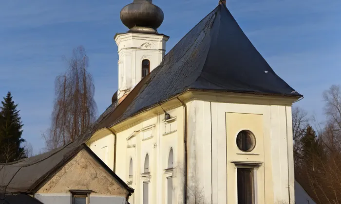 kostel svatého Mikuláše (Poruba) – winter