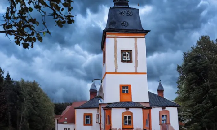 Kostel svatého Mikuláše (Všebořice) – autumn