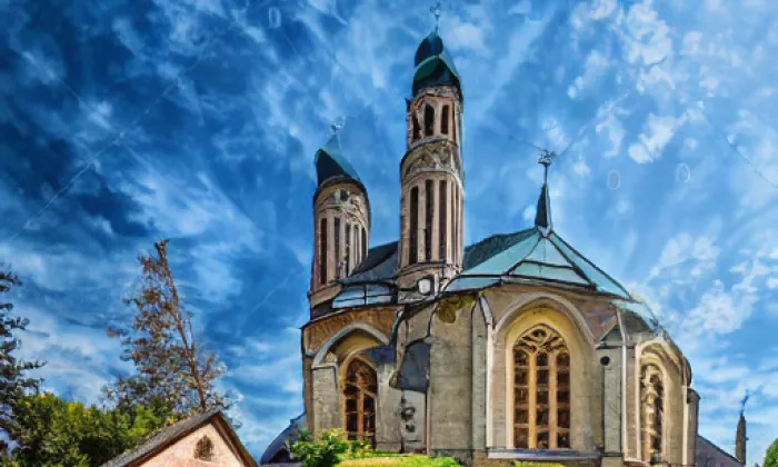 kostel svatého Mikuláše a svaté Alžběty v Chebu – summer