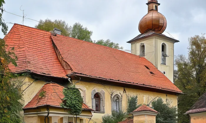 Kostel svatého Osvalda (Nebanice) – autumn