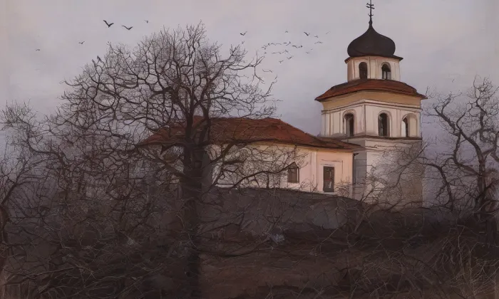 Kostel svatého Petra a Pavla (Želkovice) – noc