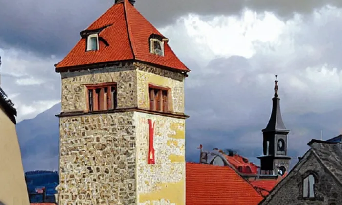 Kostel svatého Petra a Pavla (Řeporyje) – noc
