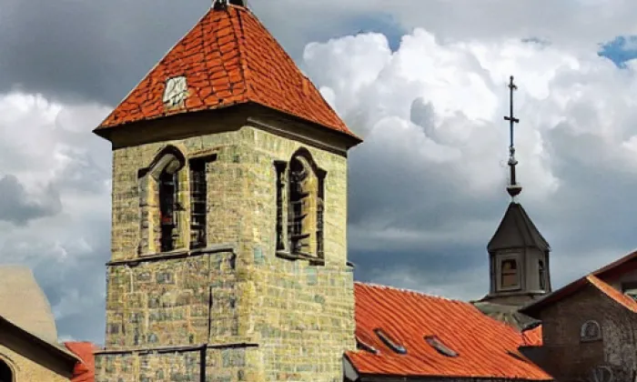 Kostel svatého Petra a Pavla (Řeporyje) – winter