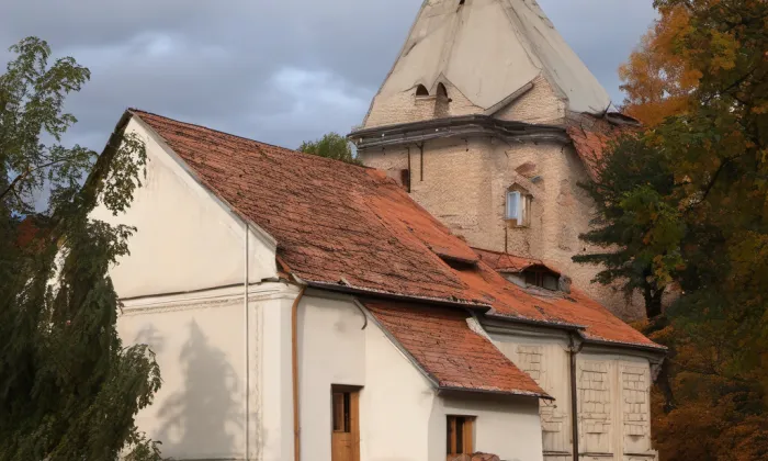 kostel svatého Petra a Pavla (Řeznovice) – autumn