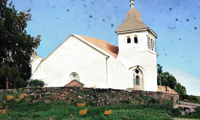 Kostel svatého Petra a Pavla (Albrechtice) – noc