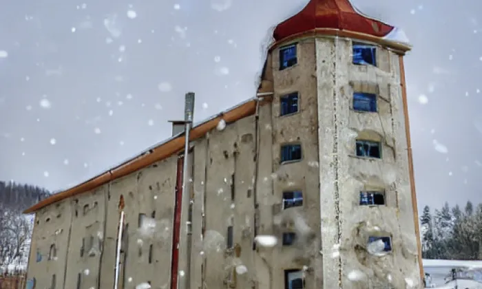 kostel svatého Petra a Pavla (Miroslav) – winter