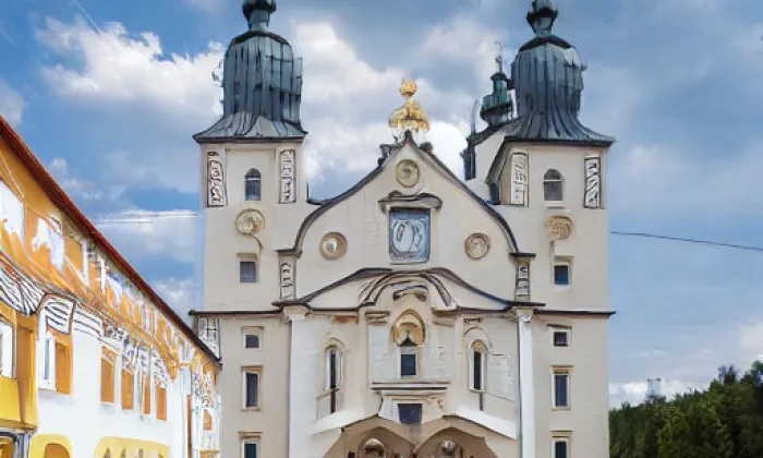 kostel svatého Petra a Pavla (Nová Říše) – noc