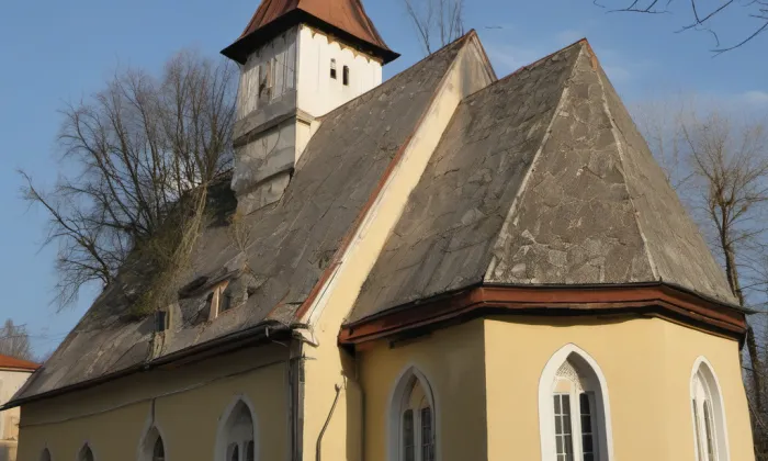 kostel svatého Petra a Pavla (Stav) – noc