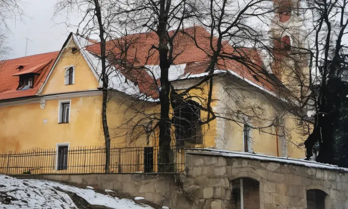 Kostel svatého Petra a Pavla (Těšnovice) – akvarel