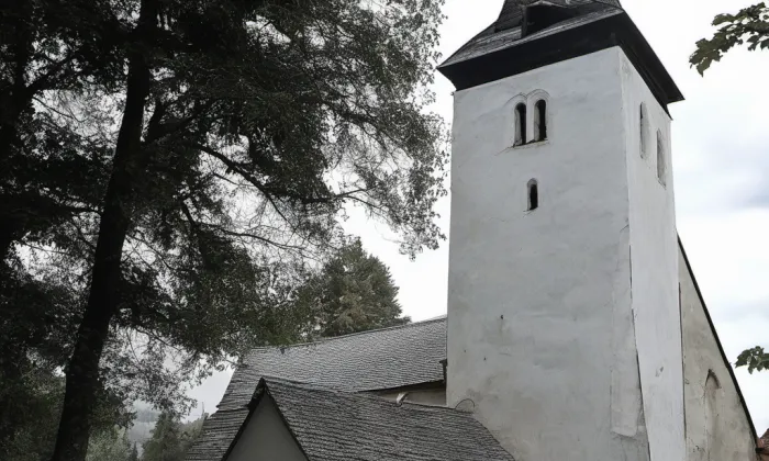 kostel svatého Petra a Pavla (Zdíkovec) – akvarel