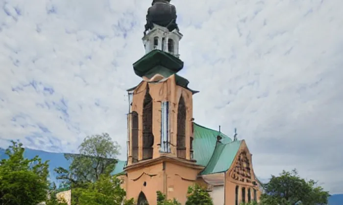 Kostel svatého Petra a Pavla ve Varnsdorfu – akvarel