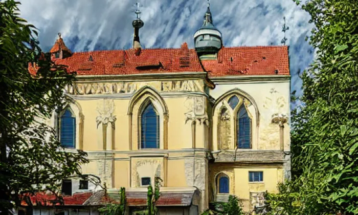 kostel svatého Prokopa ve Svémyslicích – noc
