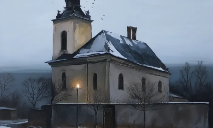 kostel svatého Rocha (Žebrák) – noc