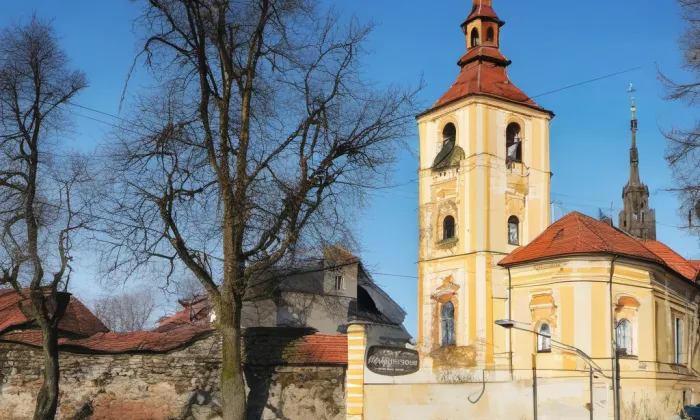 Kostel svatého Stanislava (Mořina) – akvarel