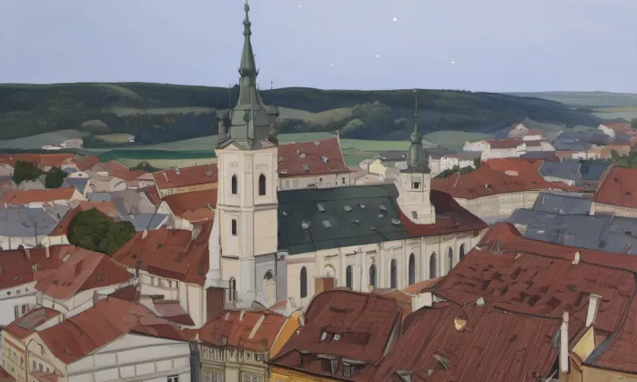 kostel svatého Tomáše (Praha) – noc