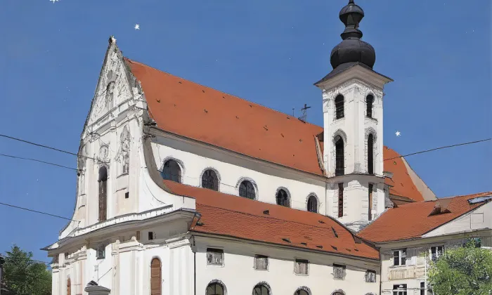 kostel svatého Tomáše v Brně – noc