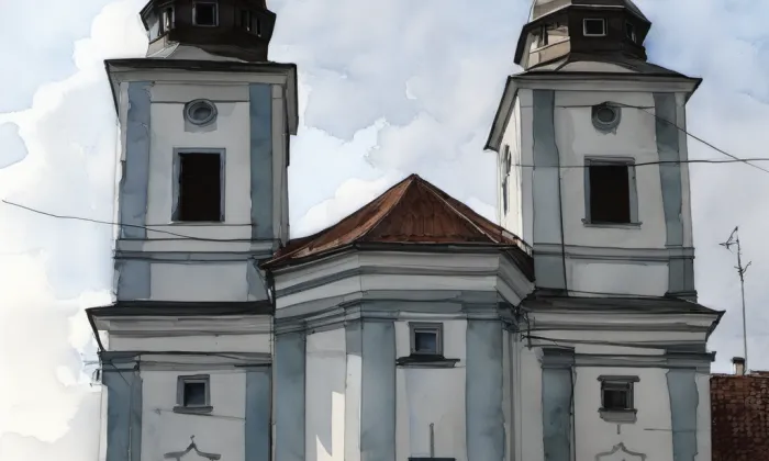 Kostel svatého Václava (Žamberk) – akvarel