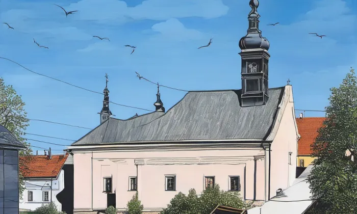 Kostel svatého Václava (České Budějovice 3) – noc