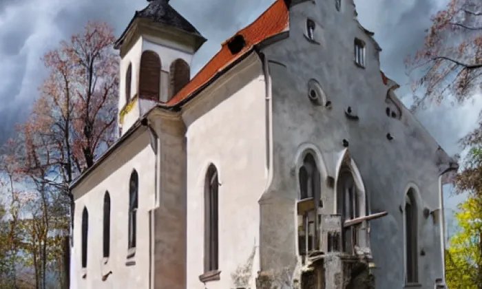 kostel svatého Václava (Řestoky) – autumn