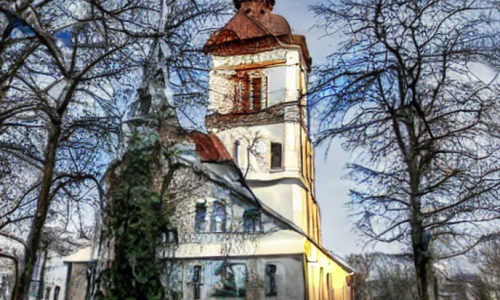 Kostel svatého Václava (Boseň) – winter