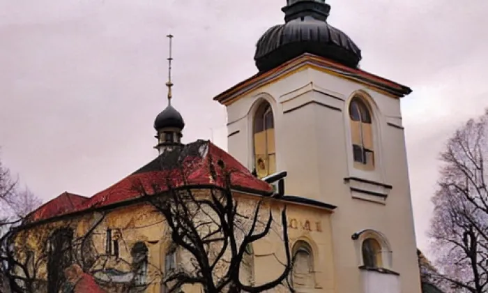 Kostel svatého Václava (Malá Bukovina) – winter