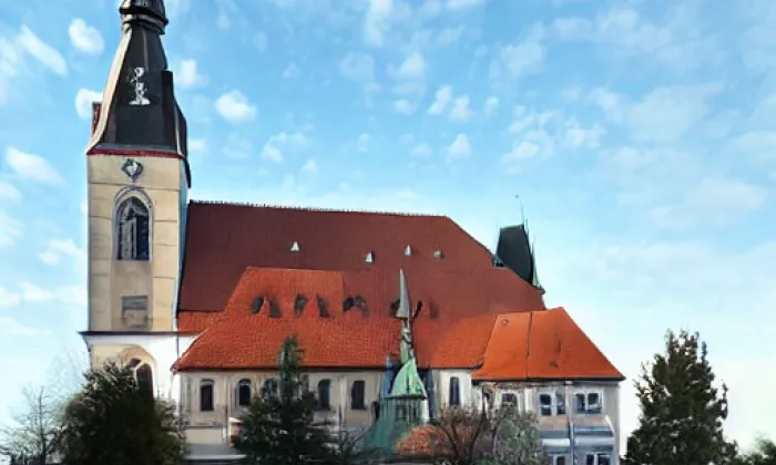 Kostel svatého Václava (Netolice) – akvarel
