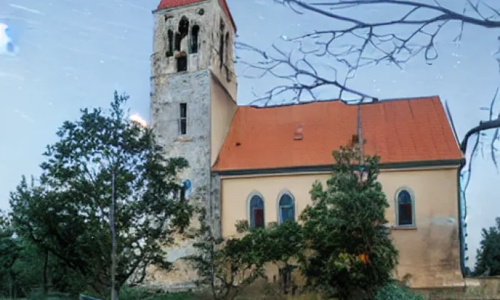 kostel svatého Víta (Dyjákovičky) – noc