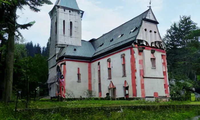 Kostel svatého Víta (Horní Paseka) – akvarel