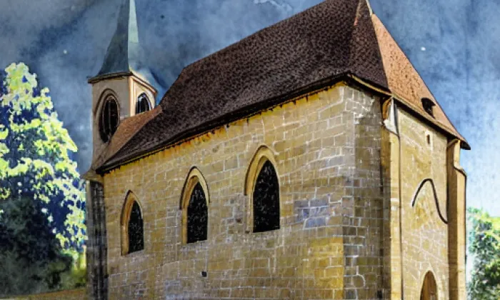 Kostel svatého Víta (Trstěnice) – akvarel