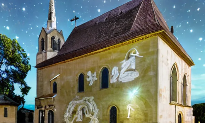 Kostel svatého Víta (Trstěnice) – noc