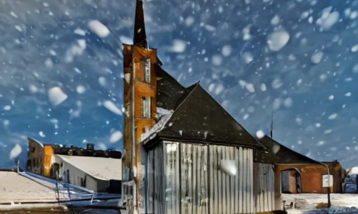Kostel svatého Víta v Českém Krumlově – winter
