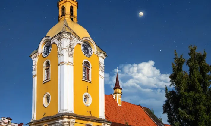kostel svatého Víta v Kolíně – noc