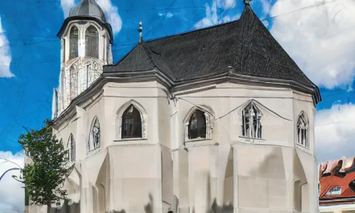 kostel svatého Vavřince (Černá Hora) – akvarel