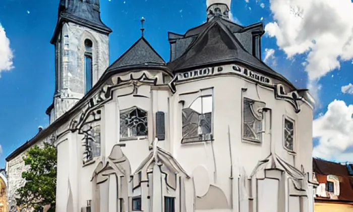 kostel svatého Vavřince (Černá Hora) – noc