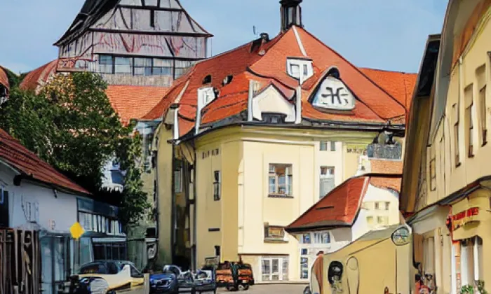 Kostel svatého Vavřince (Dačice I) – autumn