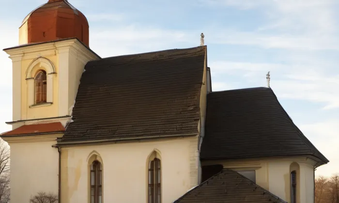 Kostel svatého Vavřince (Křivice) – winter