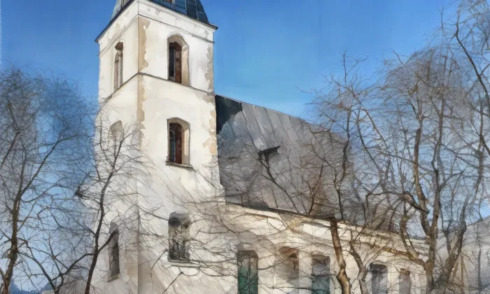 Kostel svatého Vavřince (Kaňk) – akvarel