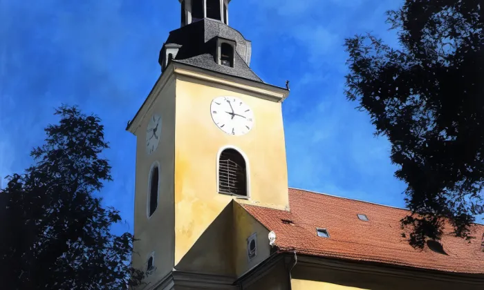 kostel svatého Vavřince (Klobouky u Brna) – akvarel