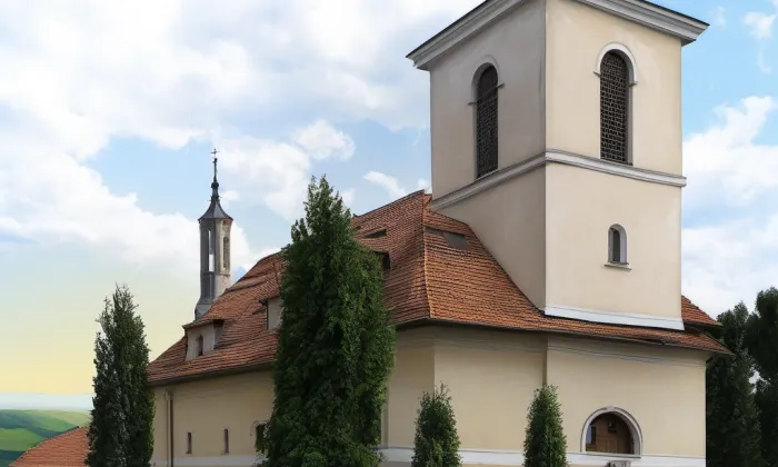 kostel svatého Vavřince (Nezabudice) – noc