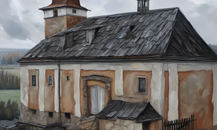 Kostel svatého Vavřince (Nová Hradečná) – autumn