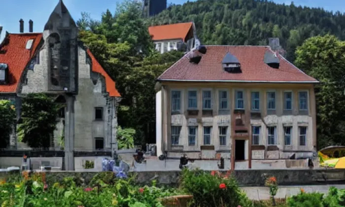 Kostel svatého Vavřince (Okounov) – akvarel