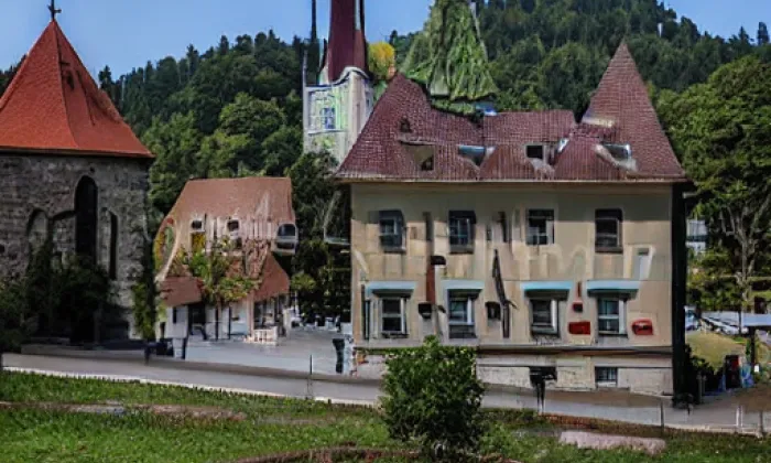 Kostel svatého Vavřince (Okounov) – noc
