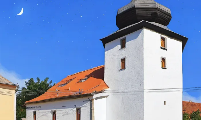 Kostel svatého Vavřince (Třebeň) – noc