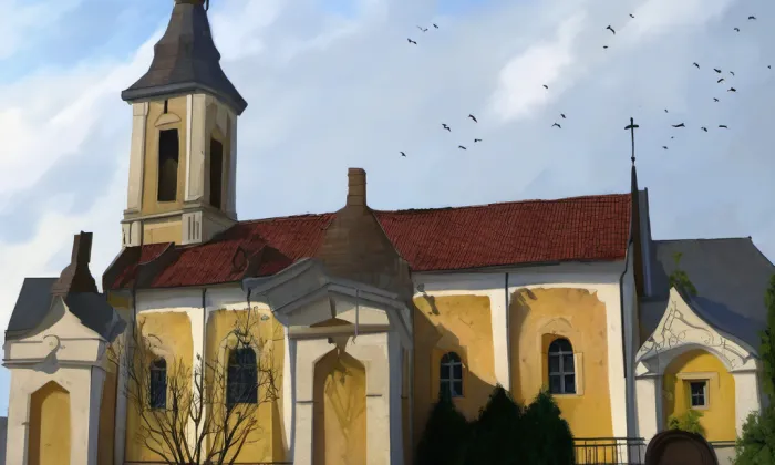 Kostel svatého Vavřince (Těrlicko) – noc