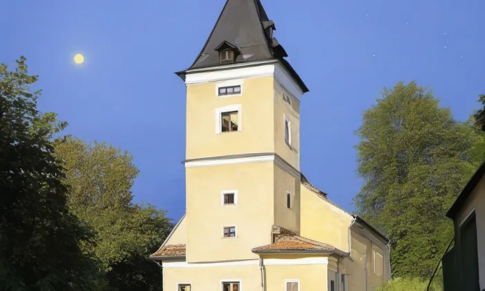 Kostel svatého Vavřince (Vizovice) – noc